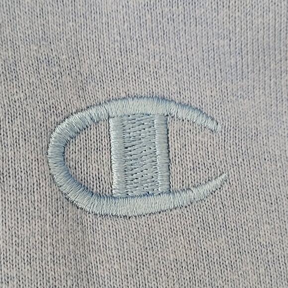 Champion C-Logo Hoodie Large 23x25 Powerblend Baggy Cropped - Picture 15 of 16